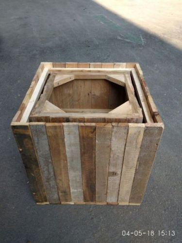 Zizi Recycled Teak Square planter set